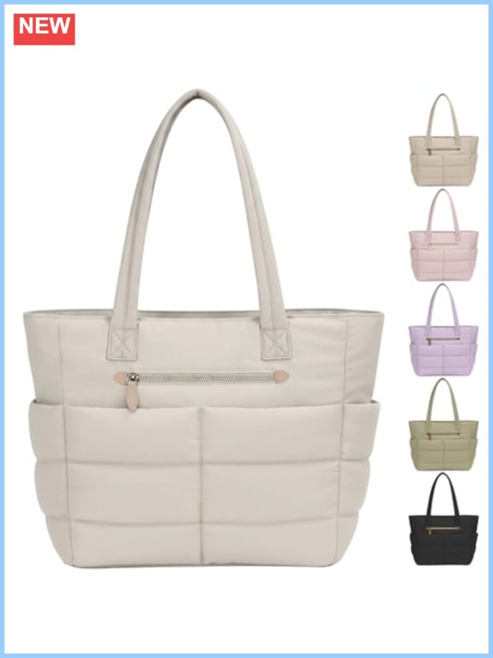 Large Lightweight Tote Bag Padded Laptop Sleeve 20L Water Resistant
